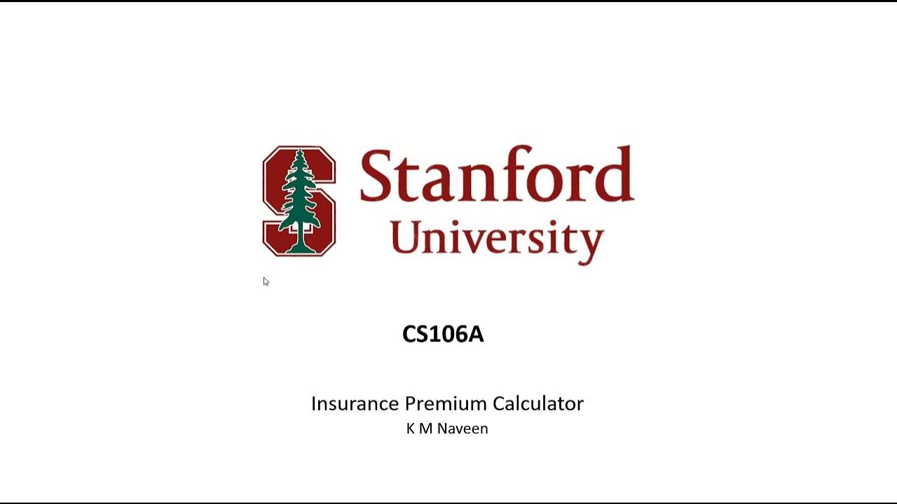 INSURANCE PREMIUM CALCULATOR IN PYTHON - CODE IN PLACE - STANFORD - YouTube