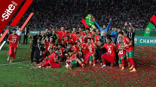 شاهد لحظة تتويج المنتخب المغربي بطلا لإفريقيا أقل من 23 سنة وانفجار الملعب احتفالا بالأسود