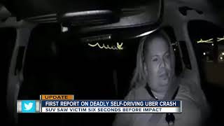 Information Self-driving Uber SUV saw pedestrian, but did not brake, feds say Update