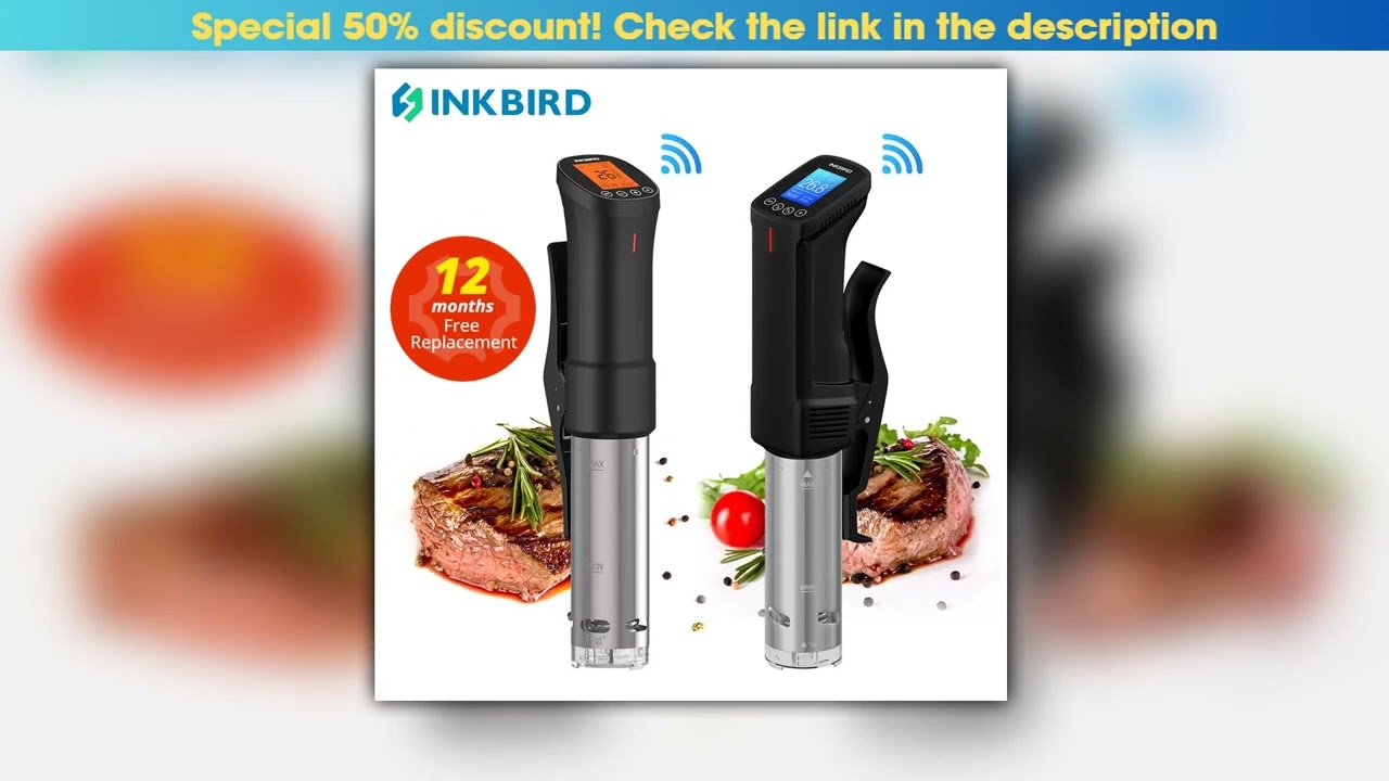 INKBIRD EU Plug Vacuum Sous Vide Cooker Immersion Circulator Accurate Cooking WIFI Control 1000W