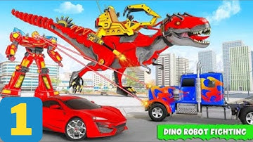 Flying Dino Transform Robot: Dinosaur Robot Games Android Gameplay