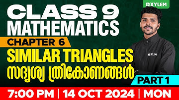 Class 9 Maths | Chapter 6 | Similar Triangles - സദൃശ്യ ത്രികോണങ്ങൾ | Xylem Class 9