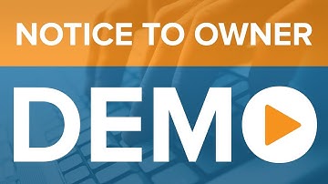 Preliminary Notices - Construction Lien - DEMO