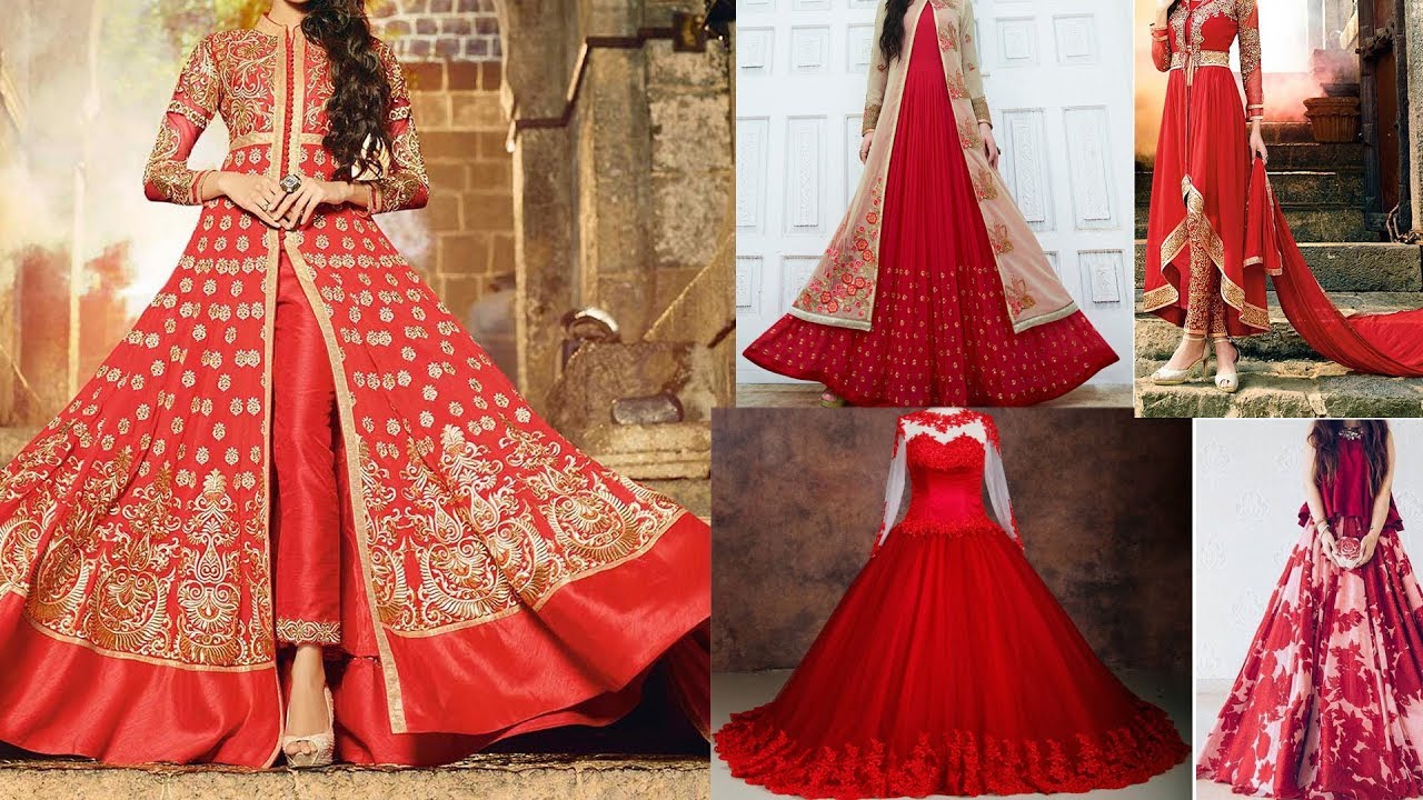red long frocks