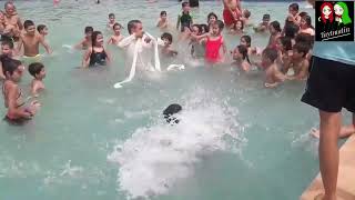 بربر هاوس أكادير ، سقوط احد المنشطين في المسبح