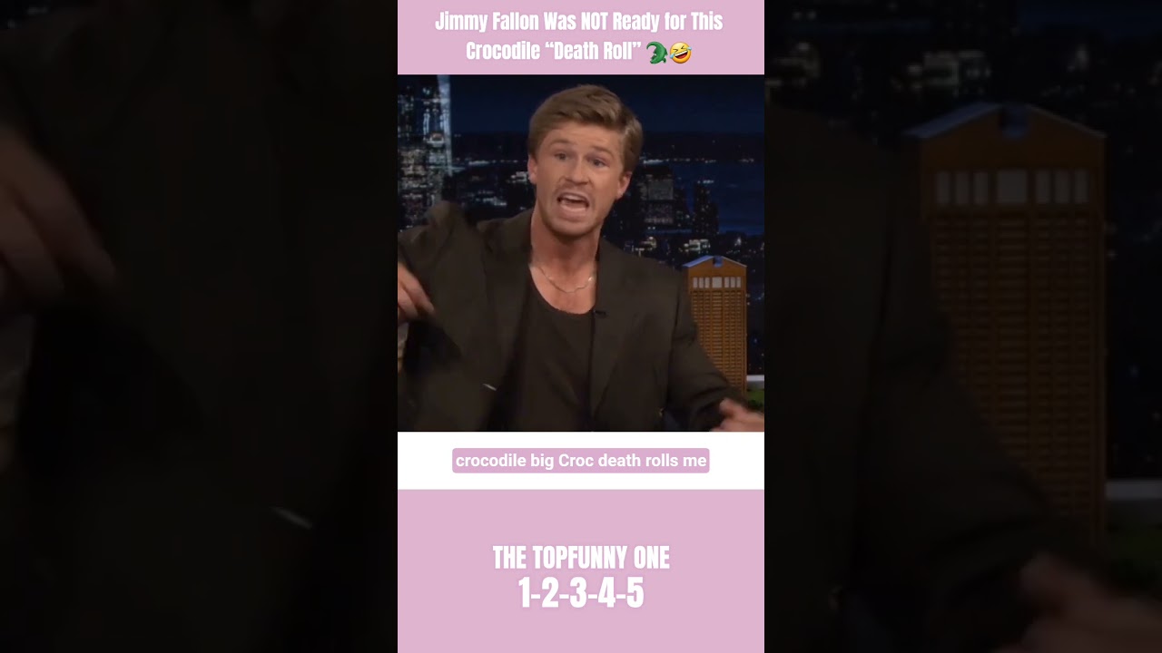 Jimmy Fallon Was NOT Ready for This Crocodile “Death Roll” 🐊🤣 #viral #funny #comedy #shrots