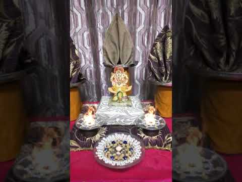 Ganesh puja Home decoration @uniquecraftideas1581