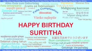 Surtitha   Languages Idiomas - Happy Birthday