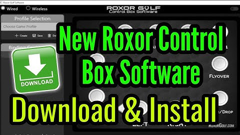 Install NEW Roxor Golf Control Box Software