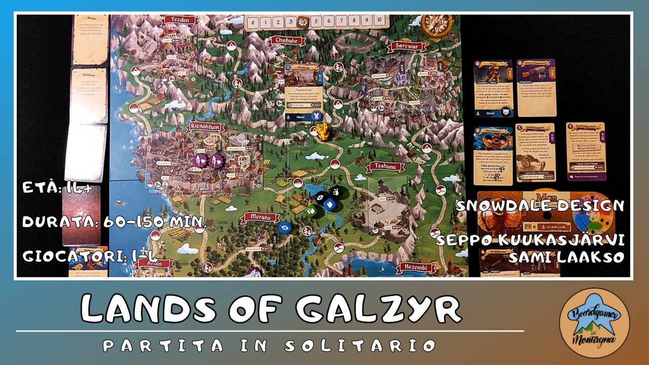 Lands of Galzyr - partita in solitario in italiano (gameplay) - YouTube