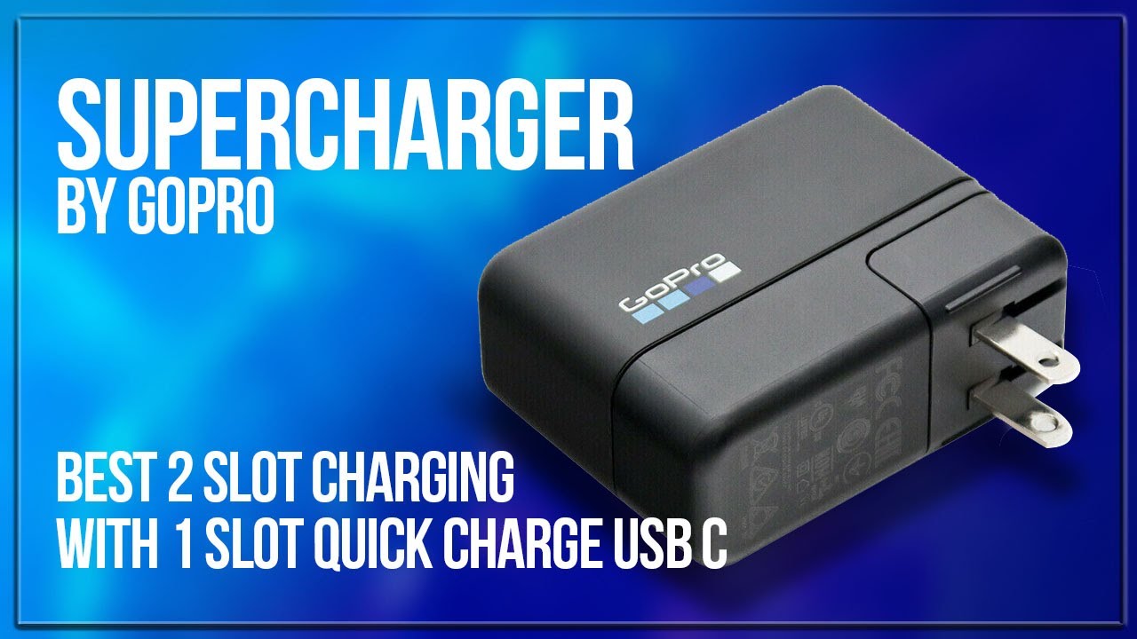 GoPro Supercharger AWALC-002-EU – Chargeur Universel Double Port USB-C Et USB-A, 27,5 W, Recharge Rapide Pour GoPro Et Autres Appareils, Noir