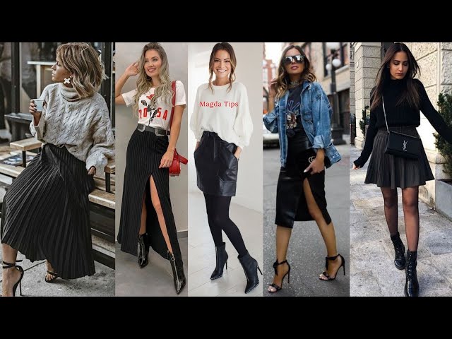 5 Outfits con falda negra que te harán ver muy cool