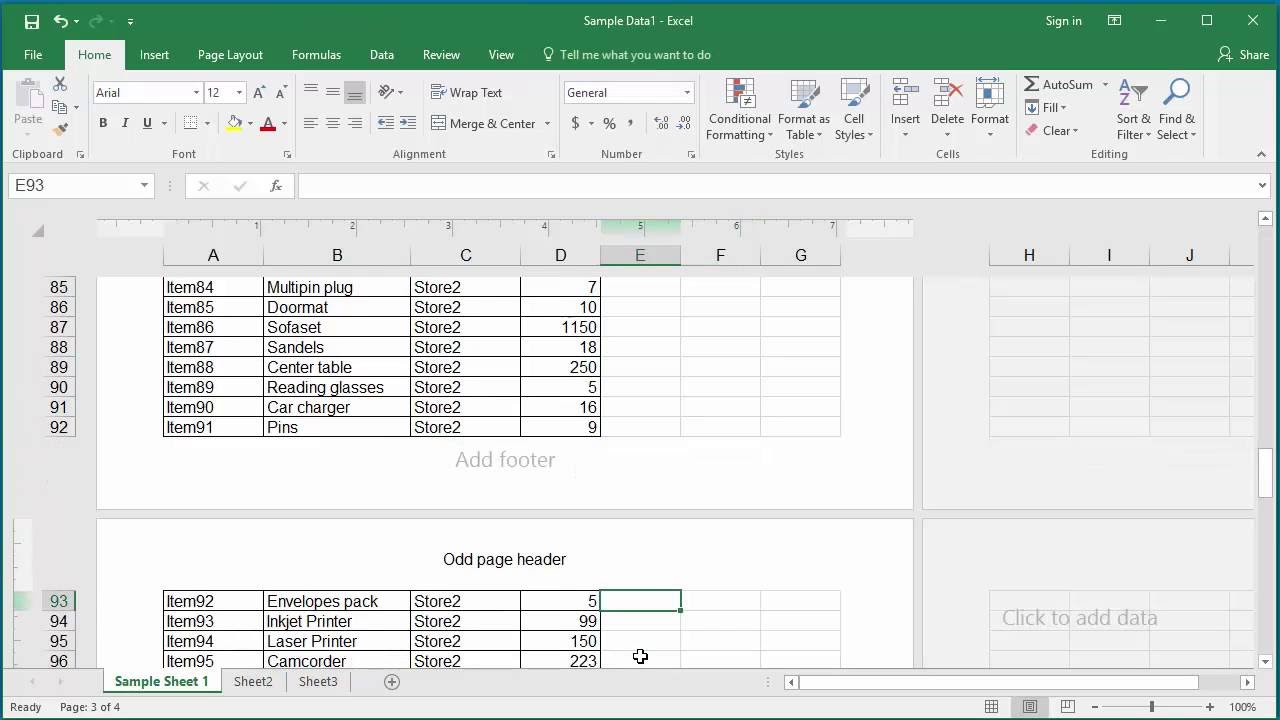 How to Add Headers and Footers to a Worksheet in Excel