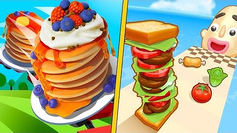 🟨🟠Pancake Run vs Sandwich Runner - All Level Gameplay Android,ioS NEW BIG APK UPDATE