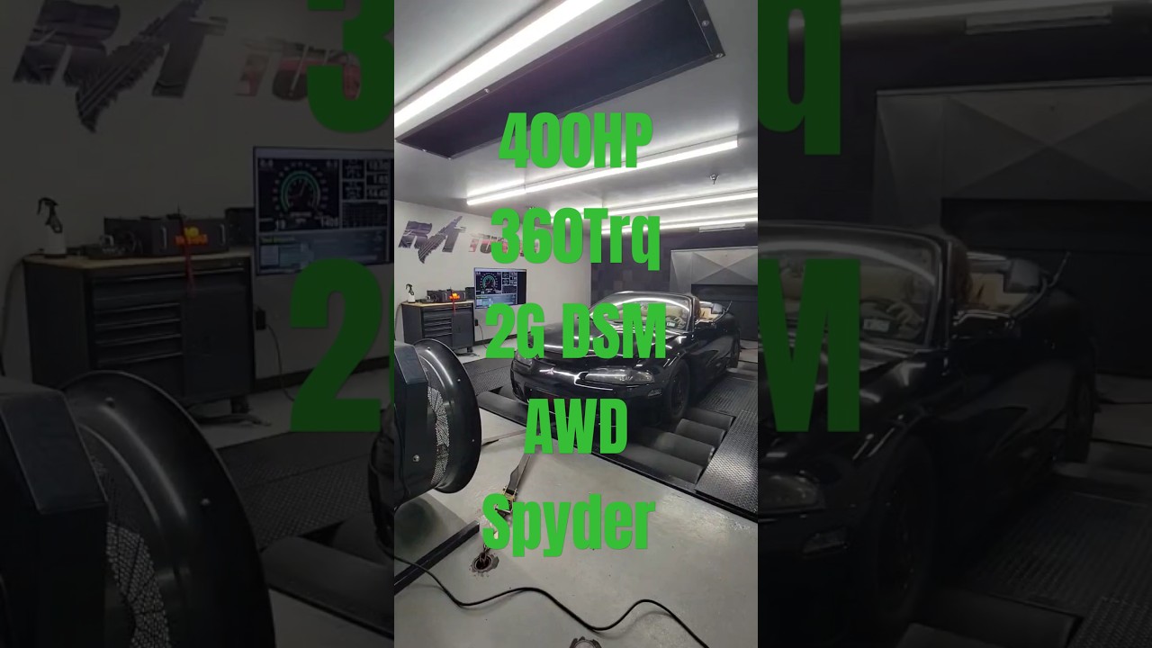 400hp / 360 torque 2g dsm on mustang dyno AWD 