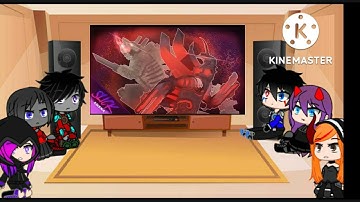 Rainimator friends react to MechaGodzilla vs Gigan Slick
