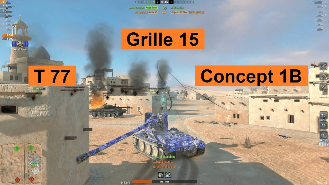 T 77  ||  Concept 1B  ||  Grile 15  ||  #wotblitz  #t77  #concept1b  #grille15