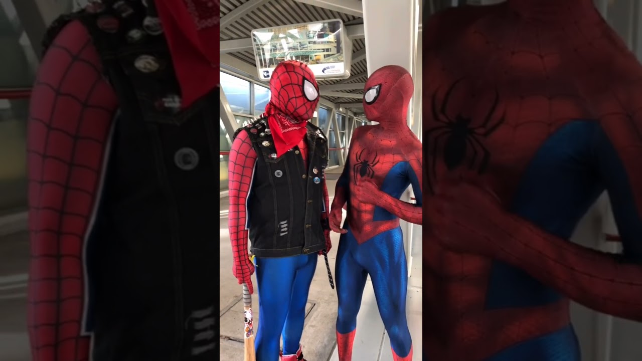 🎃What’s behind the door??? #spiderman #spiderpunk #hobgoblin #cosplay #marvel #spidey #spiderverse