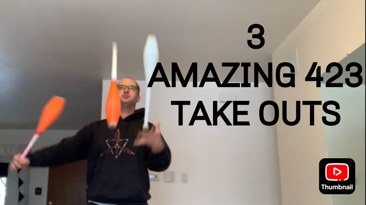 3 Amazing 423 take outs with juggling clubs YouTube