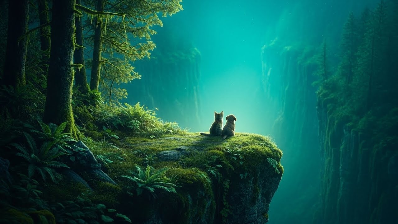 Ethereal Green Forest View for Deep Focus | 1 Hour Study Music 🌿