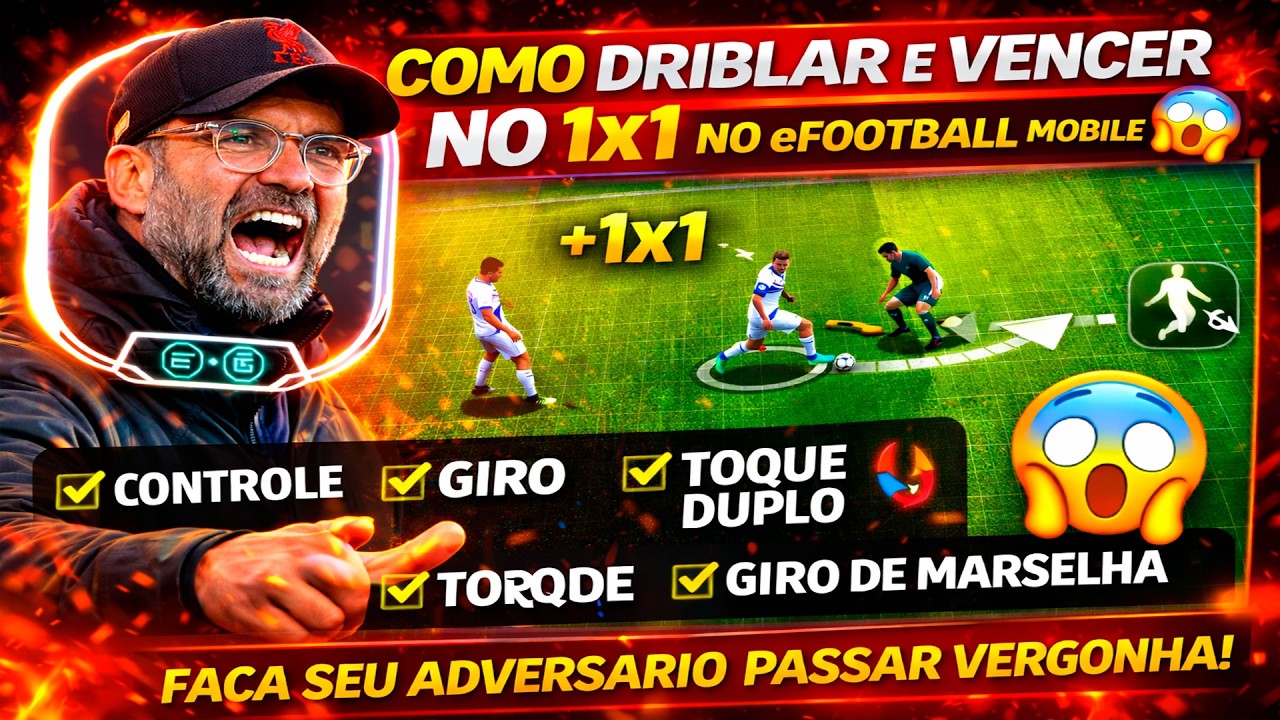 😱 O SEGREDO DO 1X1 NO eFOOTBALL MOBILE QUE QUASE NINGUÉM USA!
