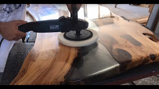 epoxy river table how is make Epoksi masa yapımı