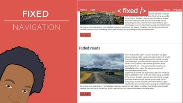 Fixed Navigation  Menu