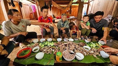 Đại tiệc bà cụ 97 tuổi lần đầu thấy mâm cơm To món ngon khó cưỡng. Nguyễn Tất Thắng