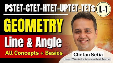 Master Cadre Math/Science 2025 PSTET, CTET, HTET, UPTET |Geometry | Lines & Angles| Concepts+Basics