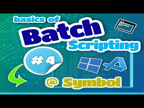 Basics of Batch Scripting - 04 - '@' Symbol