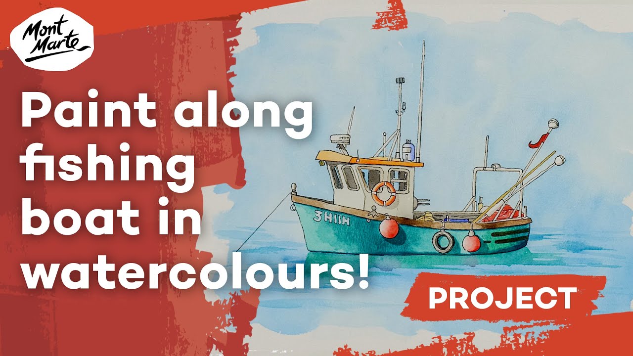 Fishing Boat in Watercolours - Free painting tutorial - YouTube