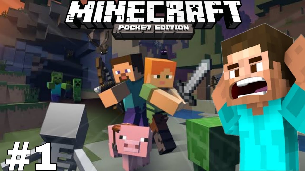 first time playing Minecraft PE 😱 #1 @anshubisht @Technogamerzofficial ...