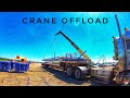 CRANE OFFLOAD | My Trucking Life | #2314