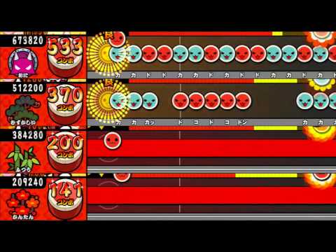 太鼓の達人 ムラサキver 零の狂詩曲【全難易度同時再生】