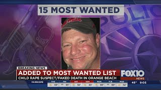 Gulf Coast man on U.S. Marshals Most Wanted List, accused of raping young family member
