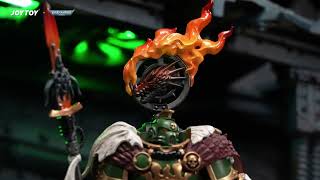 Salamanders Vulkan He'stan, the Forgefather with the Spear of Vulkan and the Gauntlet of the Forge