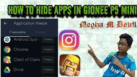 HOW TO HIDE APPS IN GIONEE P5 MINI MOBILE