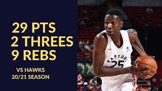 Chris Boucher 29 Pts 2 Threes 9 Rebs Highlights vs Atlanta Hawks | NBA 20/21 Season