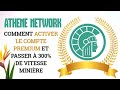 Athene network  comment avoir un compte premium avec 300 de vitesse dexploitation minire