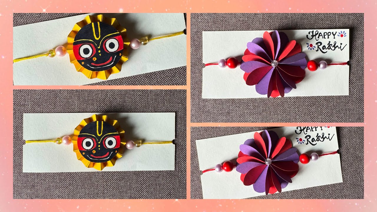 Easy Paper Raki Making DIY Rakhi Making Ideas With Paper | Easy Rakhi Craft - YouTube