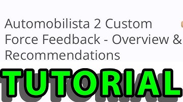 How do install custom FFB to Automobilista 2
