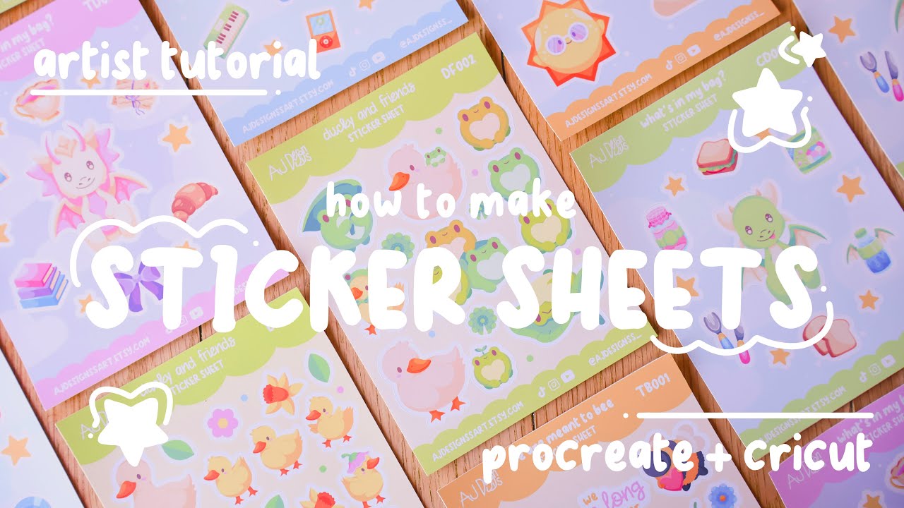 How to make Sticker Sheets ✩ Using Cricut and Procreate
