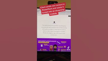 Client sends raw ppt and wants it turned into eLearning.