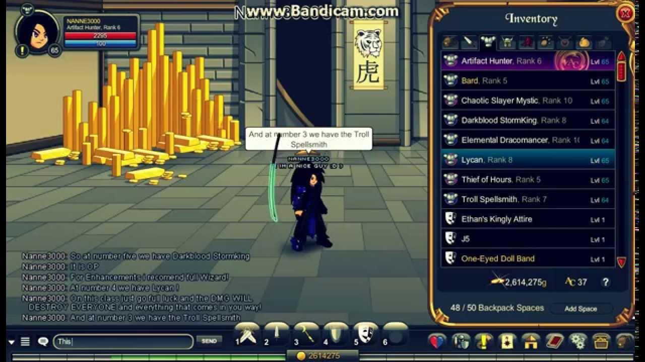 AQW TOP 5 best nonmember Classes YouTube