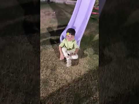 يلعب بالزحليقة زحلقانة زحلكانة حياوس زحليقة طفل مزرعة العاب لعبة