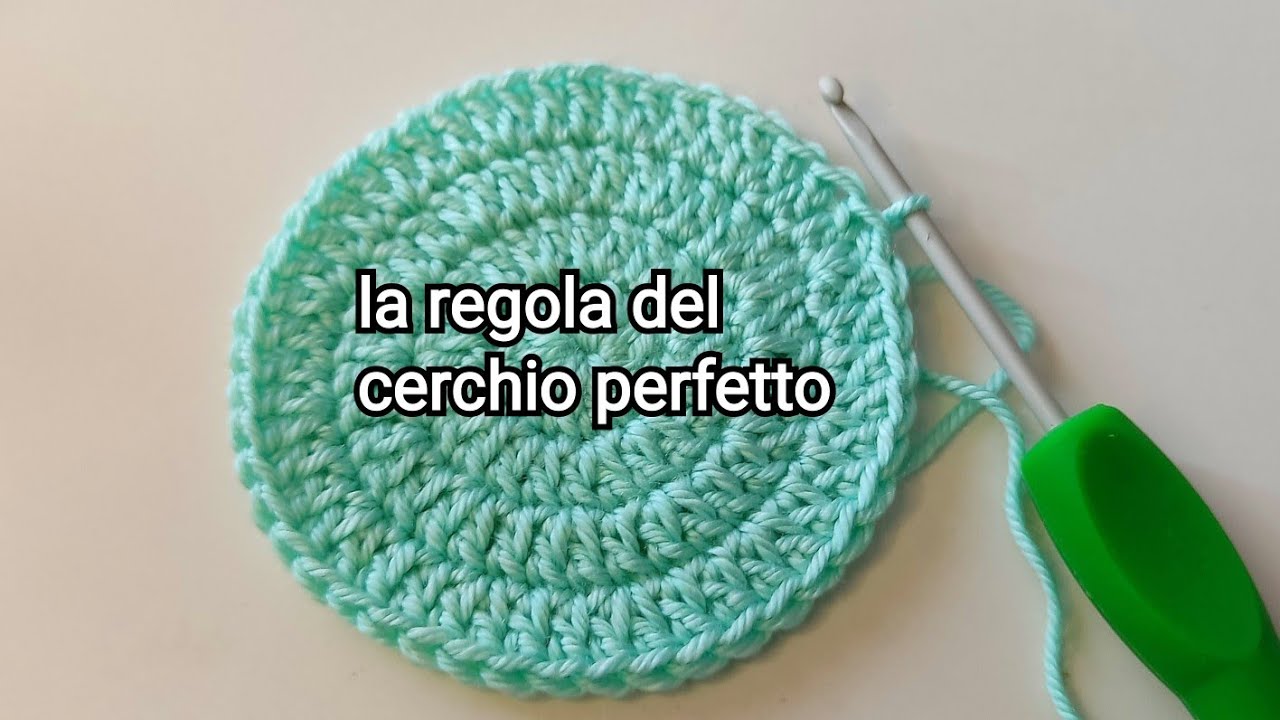 Cerchio perfetto con le maglie alte, perfect crochet circle #crochetstitch #uncinettotutorial