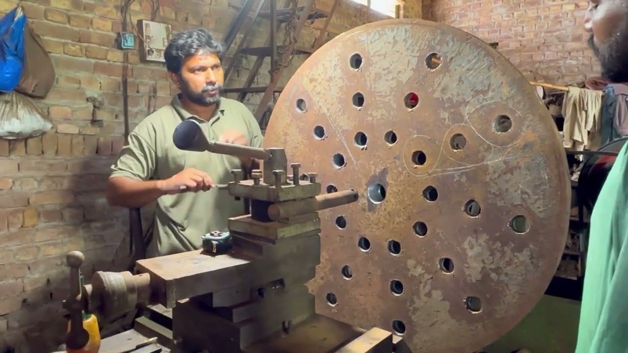 Interesting process of manufacturing heavy duty Fodder cutting machine with conveyor on lathe part 2