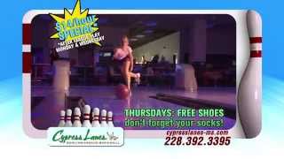 Cypress Lanes Bowling Arcade Biloxi D'Iberville MS - WLOX TV Commercial