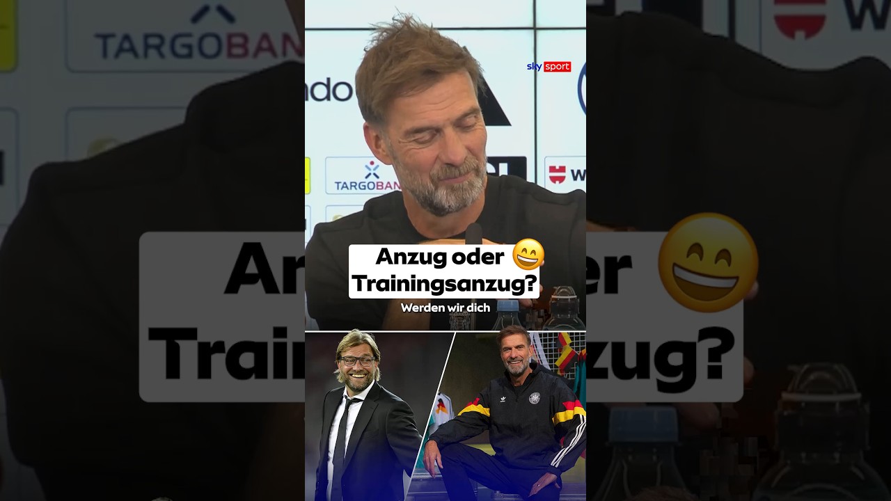 Klopp an der Seitenlinie im Anzug oder Trainingsanzug? 👀😄