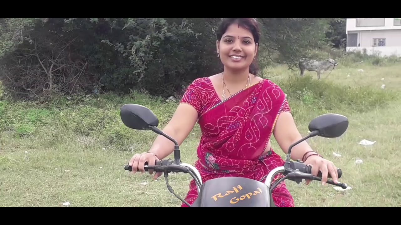 BIKE RIDING ON SAREE in ENGLISH....